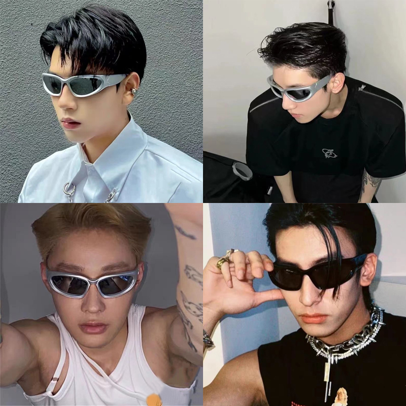 Unisex ฤดูร้อน✨แว่นกันแดด✨ป้องกันรังสียูวีUV400กรอบเหลี่ยมหลากสีY2Kนสุดเท่สไตล์พังก์ผู้ชายและผู้หญิง แฟชั่นเกาหลี แว่นตากันแดด - รูปที่ 3