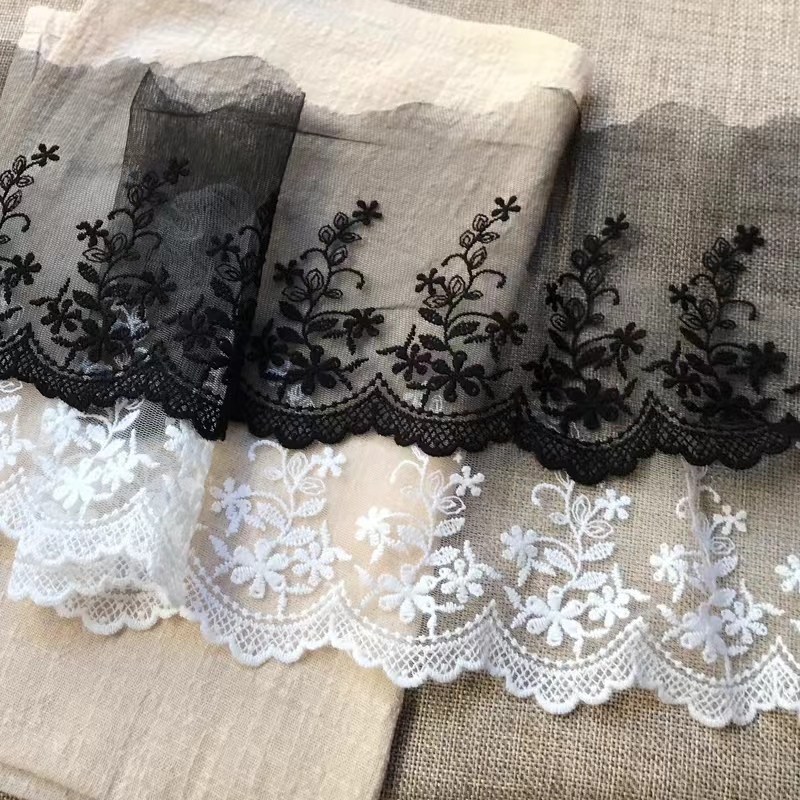 ลูกไม้แฮนด์เมด กว้าง 15 ซม. 1 เมตร สําหรับตกแต่งเสื้อผ้า ผ้าม่าน โซฟา DIY