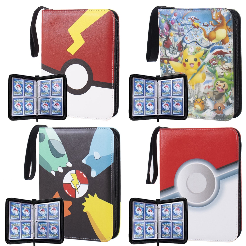400 ช่องใส่การ์ด Pokemon อัลบั้มหนังสือ Pokemon PU หนังอัลบั้มการ์ด Binder ซิปหนังอัลบั้มสําหรับ CCG MTG Magic Yugioh เกมกระดาน Pokemon