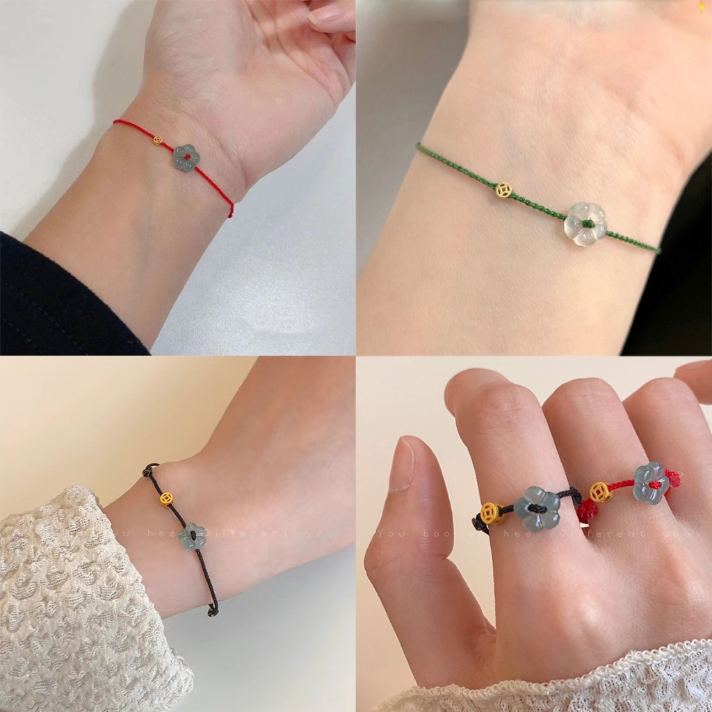 สร้อยข้อมือ ประดับดอกไม้สาน สามารถปรับได้ เครื่องประดับ แฟชั่นสําหรับผู้หญิง