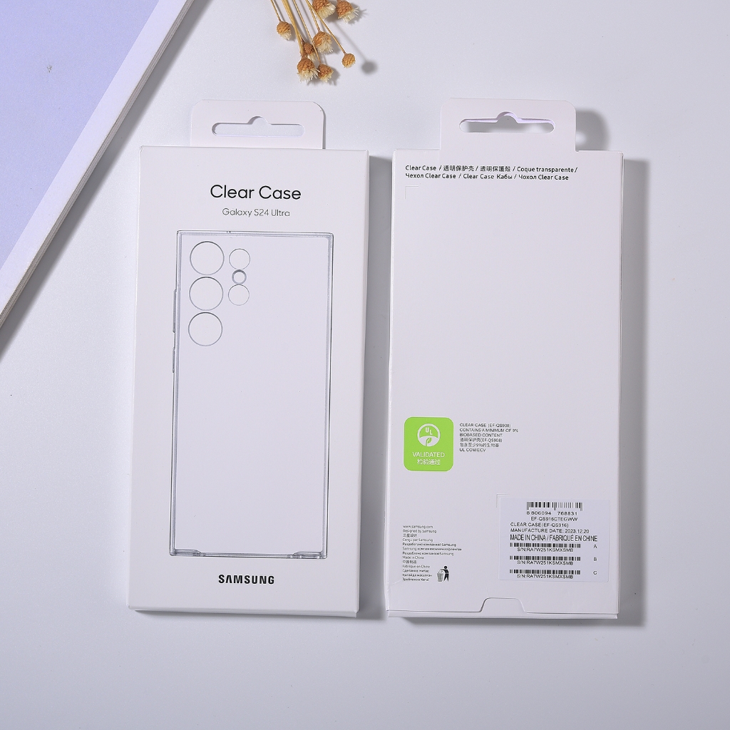 ของแท้ เคสโทรศัพท์มือถือ อะคริลิคแข็ง ใส กันกระแทก พร้อมกล่อง สําหรับ Samsung Galaxy S24 ULTRA S24 PLUS S24 S23 ULTRA S23 FE