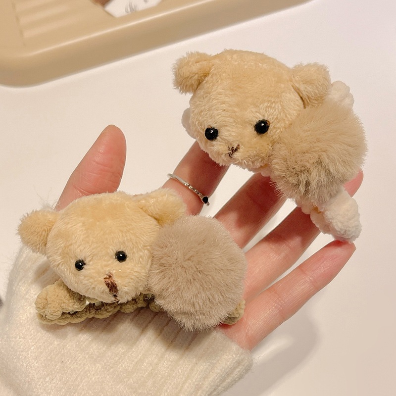 คลิปหนีบหมีน้อย กิ๊บหนีบผม หมวกน่ารัก ขนาดเล็ก เครื่องประดับผมอเนกประสงค์ ดีไซน์เรียบหรู - รูปที่ 3