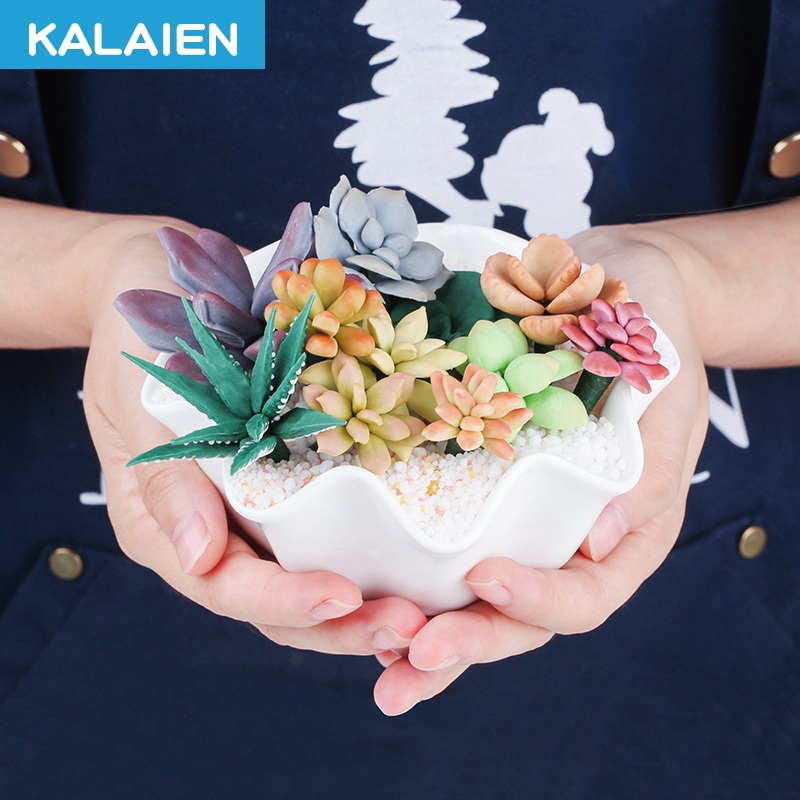 KALAIEN แม่พิมพ์ซิลิโคน รูปไม้อวบน้ํา 3D สําหรับตกแต่งเค้ก ฟองดองท์