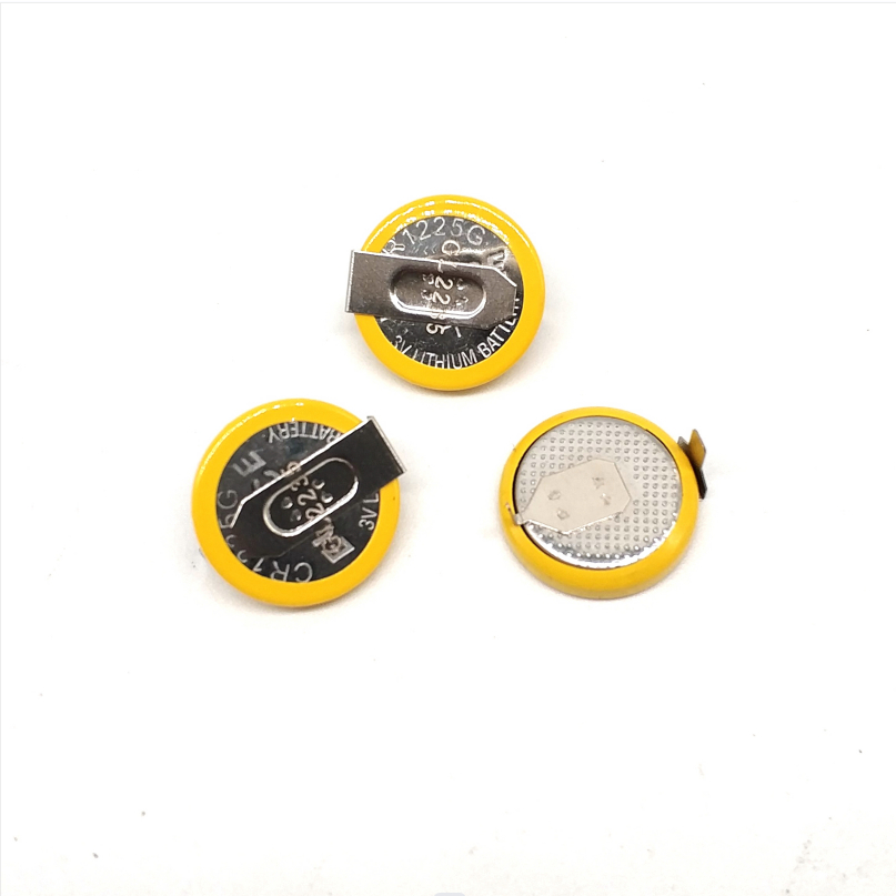 3PCS CR1225 การประสาน Pin แบตเตอรี่แนวนอนบัดกรี Pin 3V แบตเตอรี่ 1225 Pin ปุ่มแบตเตอรี่ 12MM Pitch