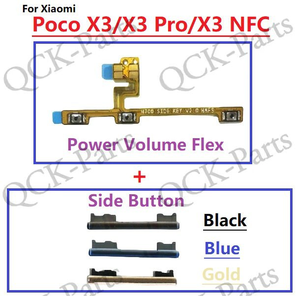 ใหม่ ปุ่มปรับระดับเสียง แบบยืดหยุ่น สําหรับ POCO X3 Pro NFC