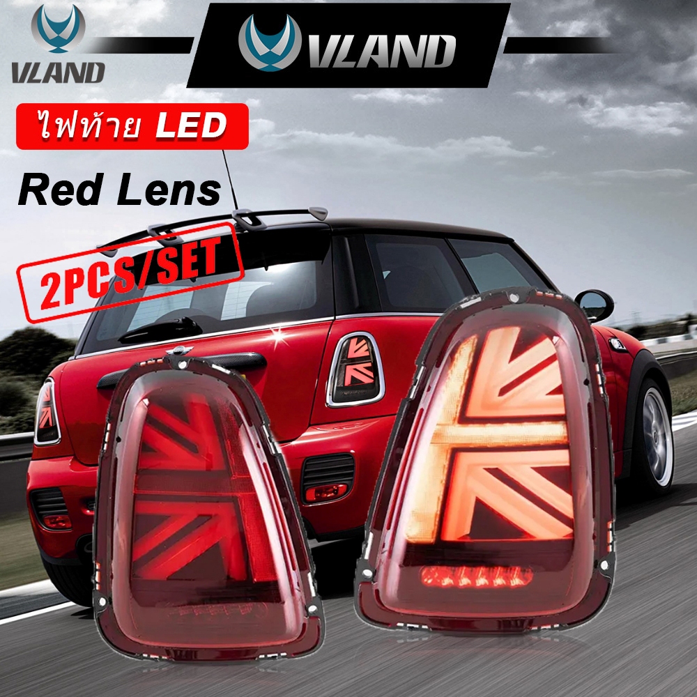 Vland ไฟหลัง LED For 07-13 Mini Cooper R56 R57 R58 R59 LED โคมไฟหลังบาร์แสง w/Sequential turn signal