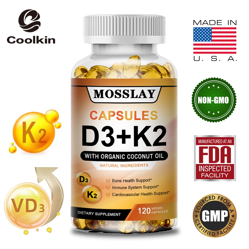 วิตามิน D3 + K2 อาหารเสริมบำรุงข้อต่อ 30/60/120 แคปซูล