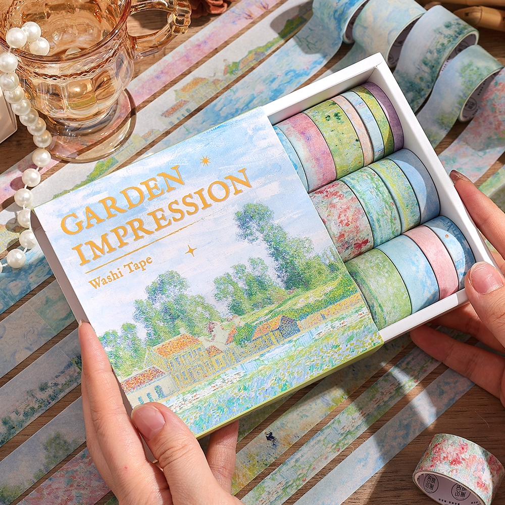 20 ม้วน Vintage Garden ภาพวาด Washi เทป Scrapbooking สติกเกอร์เทปชุด 0.2/0.39/0.59/0.79/0.9 นิ้วกว้าง 2M (2.2 หลา) ยาวกระดาษกาวเทปสําหรับ Journaling Bullet