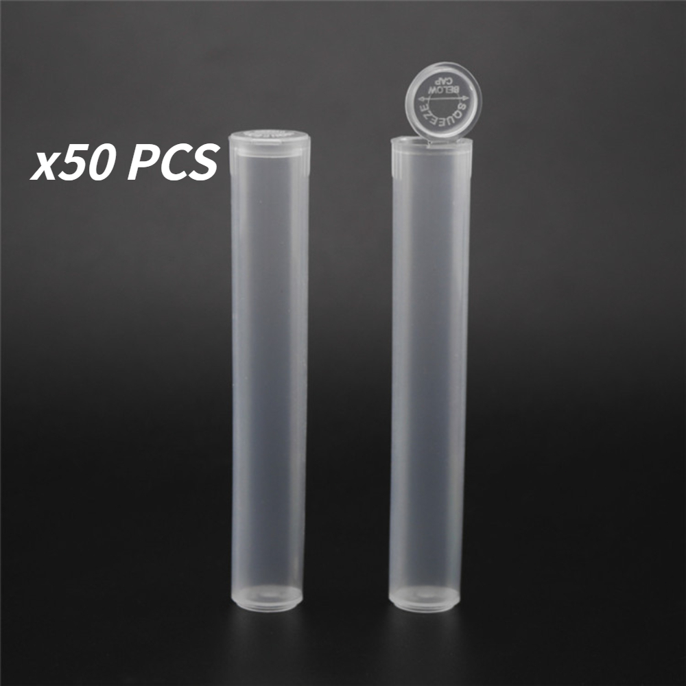 10Pcs/50Pcs 115mm หลอดพลาสติก ขนาด มีฝาปิด Plastic Joint Tube ป้องกันการยับ น้ำหนักเบา พกพาง่าย