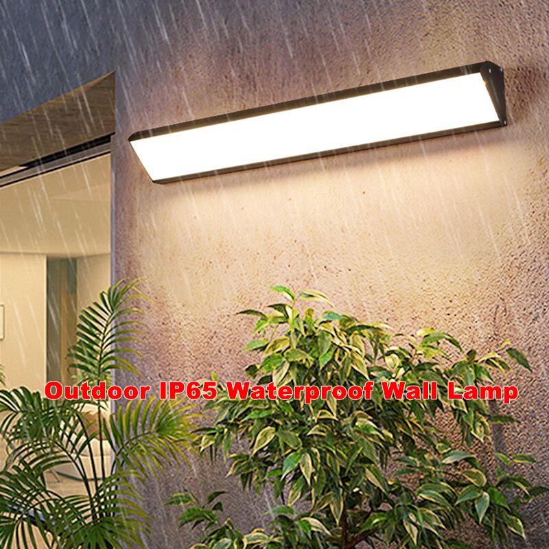 โคมไฟติดผนัง LED IP65 อลูมิเนียม กันน้ํา สไตล์มินิมอล สีดํา สีขาว AC85-265