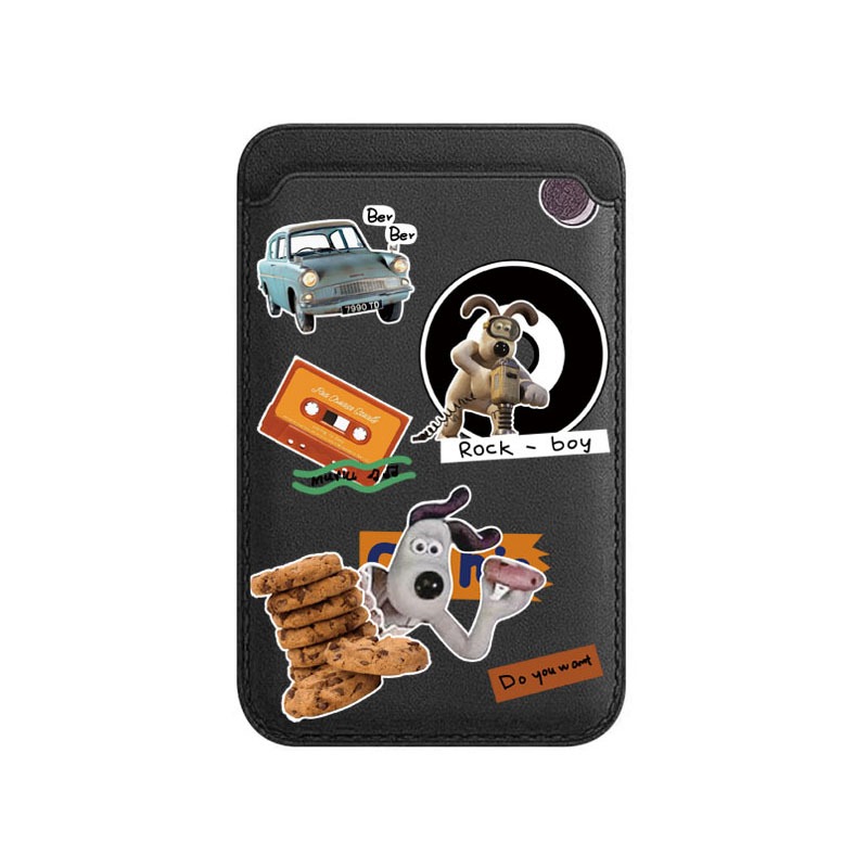 Cool Gundam Robot pattern wallet card holder for iPhone15pro 15promax 14 14promax 14pro