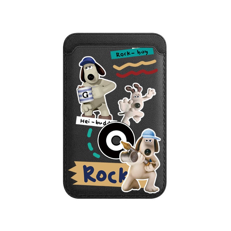 Cool Gundam Robot pattern wallet card holder for iPhone15pro 15promax 14 14promax 14pro