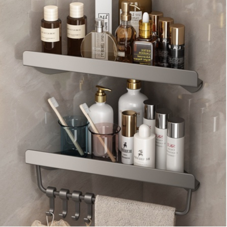 ชั้นวางของโลหะ ทรงสามเหลี่ยม แบบติดผนังห้องน้ํา