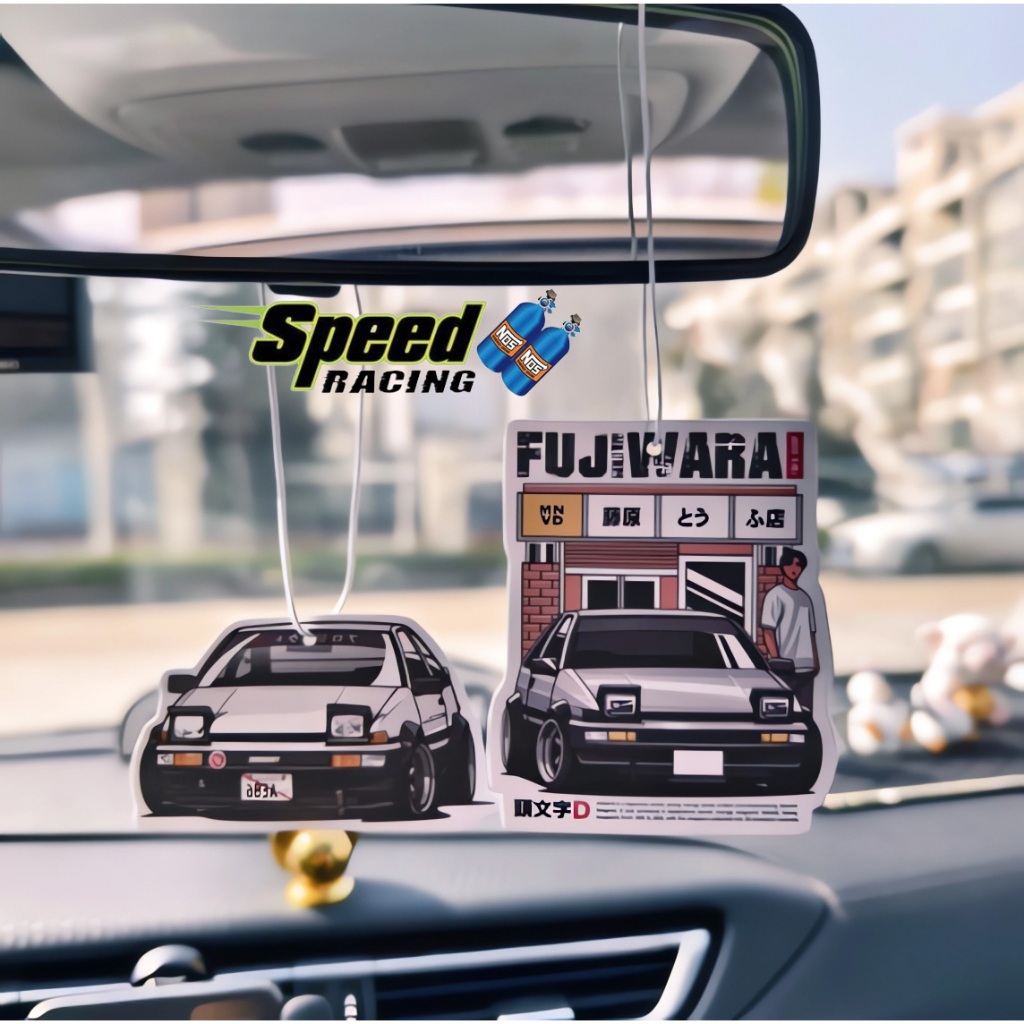 Initial D แขวนรถ Air Freshener JDM Speed Racing สไตล์รถด้านหลัง Mirrow Pendent AE86 Air Freshener