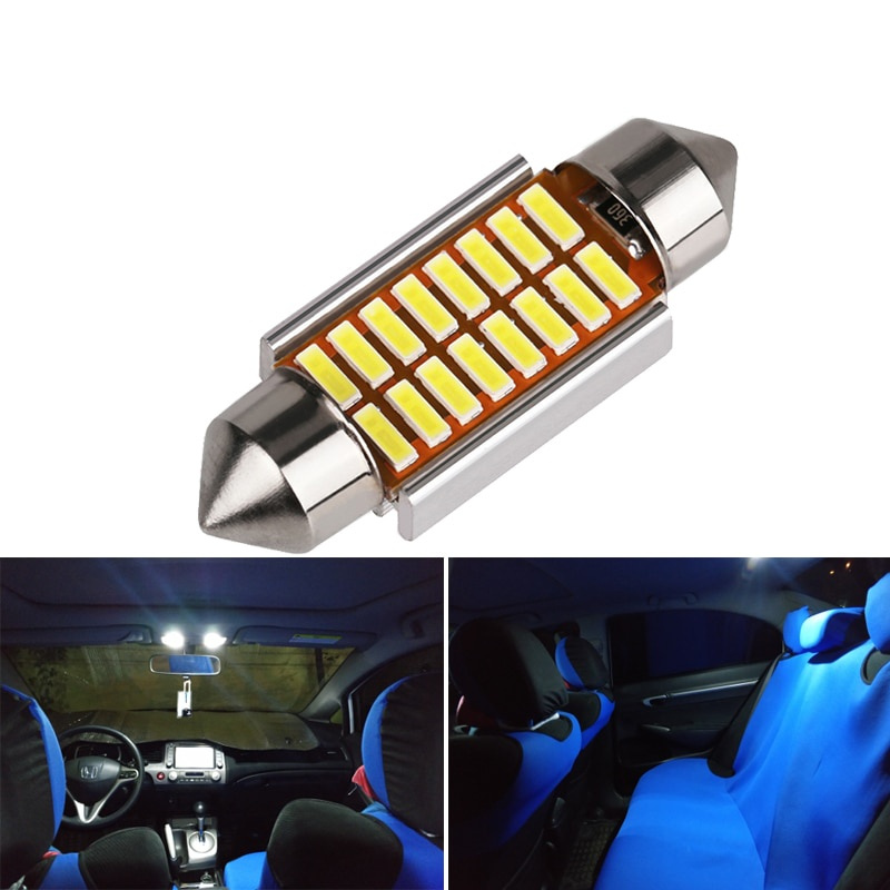 ใหม่ หลอดไฟอ่านหนังสือ LED แคนบัส C10W C5W 31 มม. 36 มม. 39 มม. 42 มม. สีขาว 5000K สําหรับติดป้ายทะเบียนรถยนต์