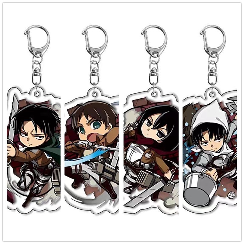พวงกุญแจ จี้คอสเพลย์ อนิเมะผ่าพิภพไททัน Mikasa Ackerman Levi Shingeki no Kyojin เหมาะกับของสะสม สําหรับตกแต่ง