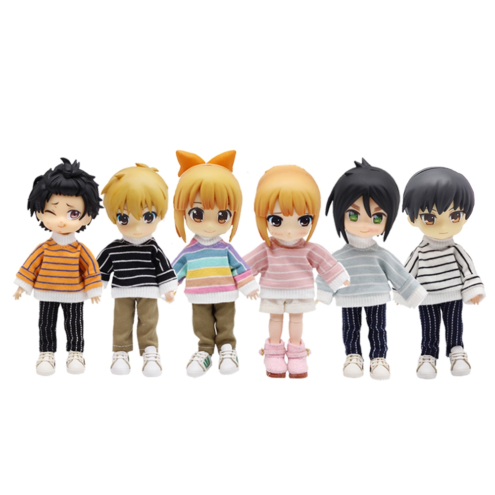 Ob11 เสื้อกันหนาว ลายขวาง สําหรับตุ๊กตา 1/12 BJD GSC Nendoroid Body9 Molly DOD YMY Obitsu11
