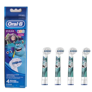 ทางปาก-ข EB10 หัวแปรงเปลี่ยนแปรงสีฟันไฟฟ้าเด็กลายการ์ตูน (1 กล่อง 4 ชิ้น)