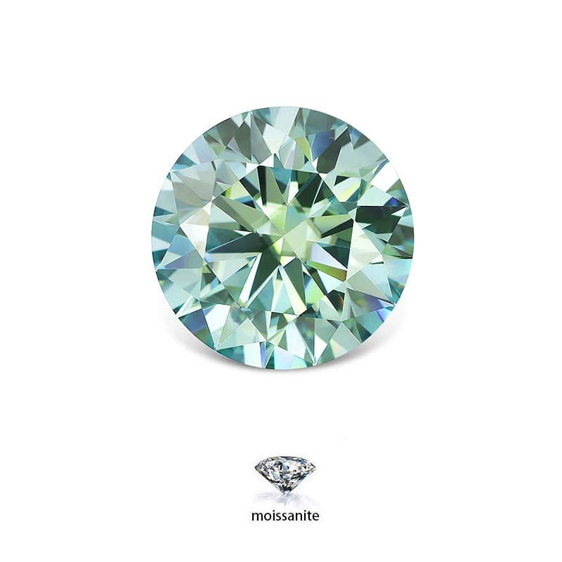 [พร้อมใบรับรอง GRA] หินโมซานาイト สีเขียวอ่อน ขนาด 0.5-5 ct ทรงหัวใจแปดลูกศร, คุณภาพ 3EX และ VVS1 สำหรับทำเครื่องประดับ DIY