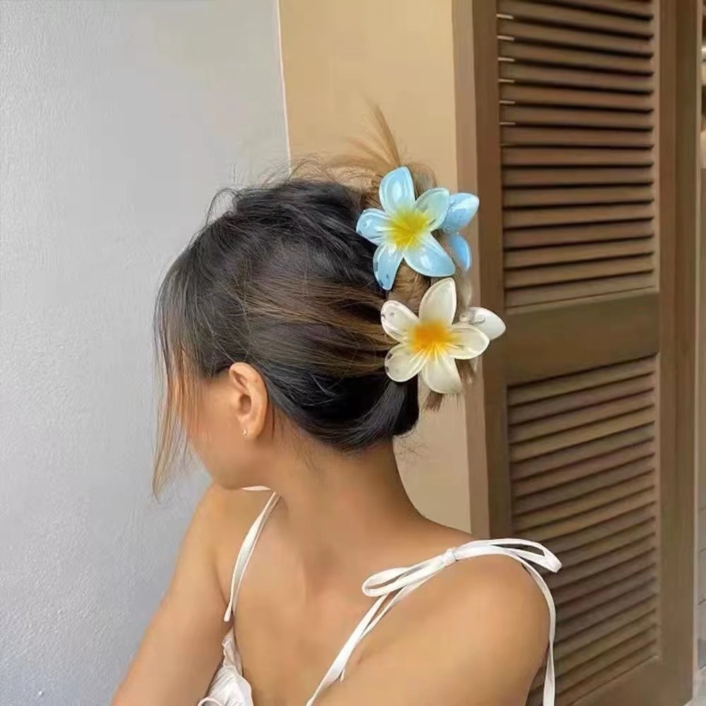 วันหยุดที่ชายหาด แฟชั่น กิ๊บติดผม กิ๊บติดผมน่ารักๆ สีชมพู กิ๊บ ดอกไม้