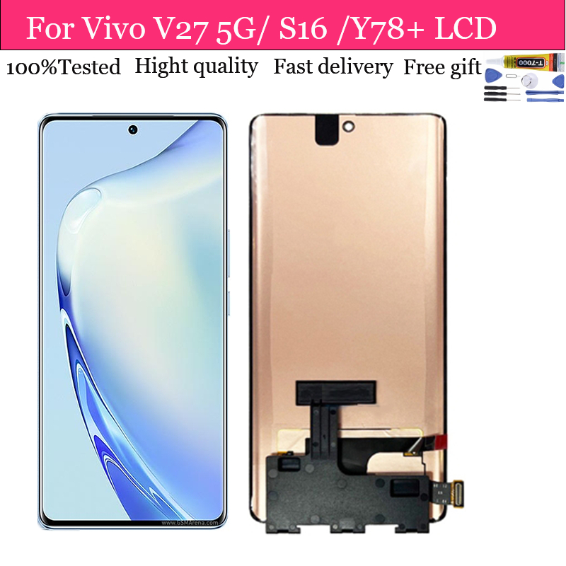 แผงหน้าจอสัมผัสดิจิทัล LCD สําหรับ vivo V27 5G vivo S16 vivo Y78+