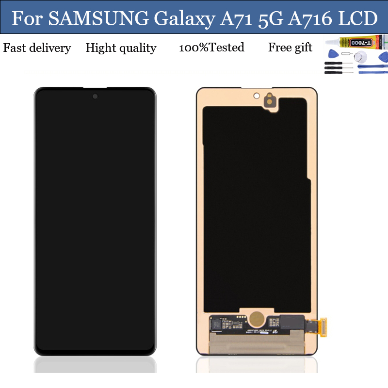 อะไหล่หน้าจอสัมผัส LCD แบบเปลี่ยน สําหรับ OLED SAMSUNG Galaxy A71 5G A716