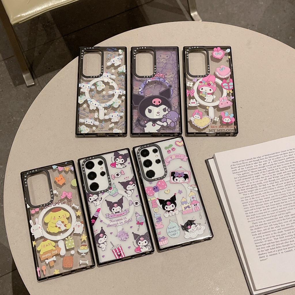 Kuromi,my melody CT Samsung อะคริลิคฝาครอบแม่เหล็กสําหรับ Samsung S26/S25/S24/S23/S22Ultra plus เคสป้องกัน