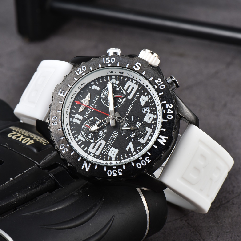 Breitling Centennial Spirit นาฬิกาข้อมือควอตซ์แฟชั่น สายยางสเตนเลส สไตล์นักธุรกิจ สําหรับ Rui Watch 3