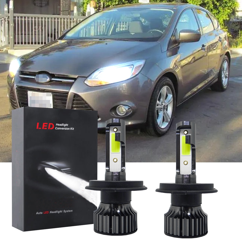 สําหรับ Ford Focus ปี 2011 - 2018 (หลอดไฟไฟหน้า 100%) 2PCS สีขาว 12-32V 6000K LED ไฟหน้าหลอดไฟ CG CJW