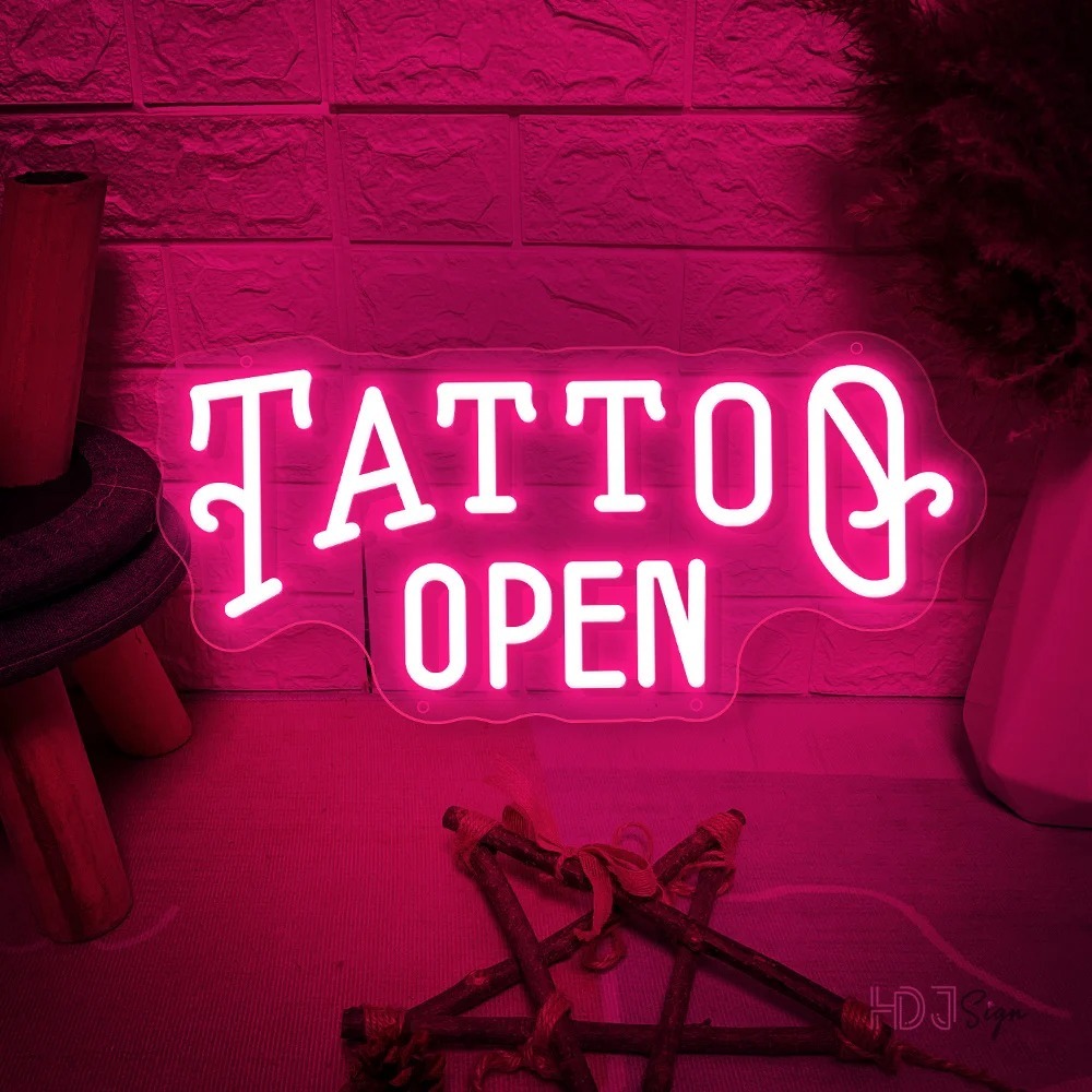 Tatto ป้ายไฟนีออน LED USB สําหรับตกแต่งผนังห้อง ร้านเสริมสวย ราคา ถูกที่สุด ดีลบีเคเค แกลเลอรีภาพที่ 2