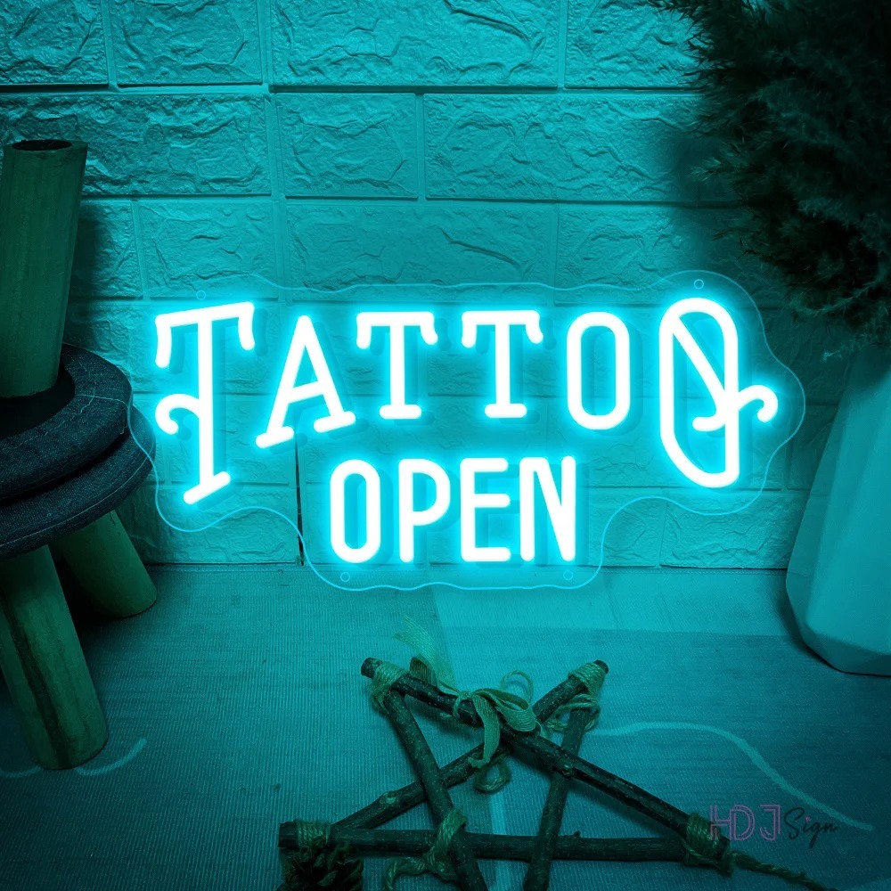 Tatto ป้ายไฟนีออน LED USB สําหรับตกแต่งผนังห้อง ร้านเสริมสวย ราคา ถูกที่สุด ดีลบีเคเค แกลเลอรีภาพที่ 4