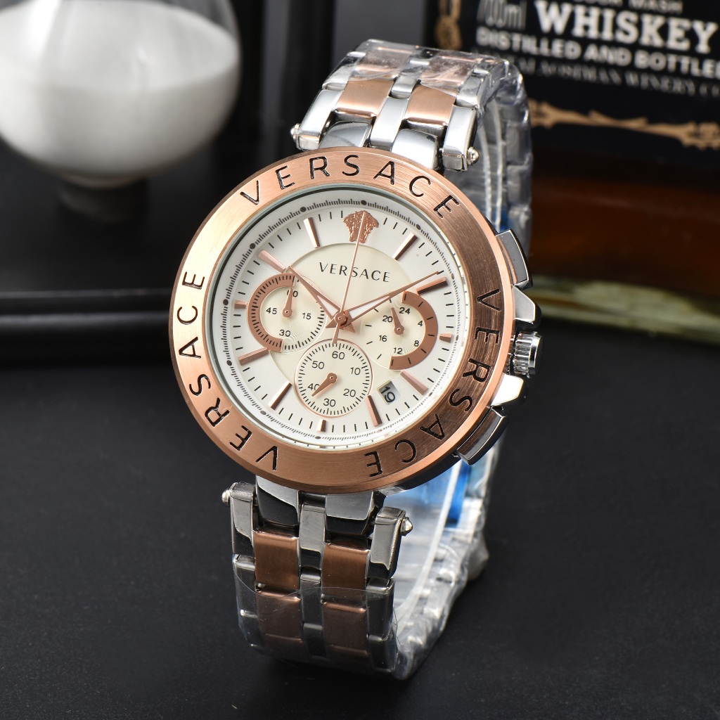 Versace VERSACE นาฬิกาข้อมือควอทซ์ สายสแตนเลส สําหรับผู้ชาย Rui Watch 3