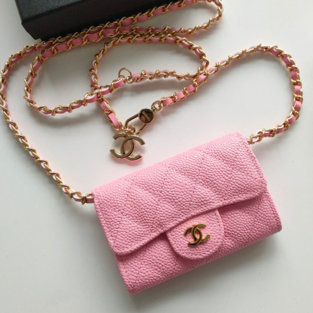 (พร้อมกล่อง) Chanel กระเป๋าสะพายไหล่ กระเป๋าใส่เหรียญ หนังวัวแท้ ลายลูกบอล แฟชั่นสําหรับผู้หญิง A8937