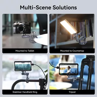 SmallRig Super Clamp Ballhead Magic Arm Camera Clamp, Crab-Shaped Monitor Clamp with 1/4"-20, 3/8"-16 Threaded Holes for Gopro/DSLR Camera/Stabilizer - 3757