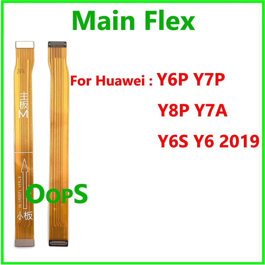 โทรศัพท์เมนบอร์ดบอร์ดชาร์จหลัก LCD Flex สําหรับ Huawei Y6P Y6S Y7A Y7P Y8P Y8S Y6 2019 สายริบบิ้น