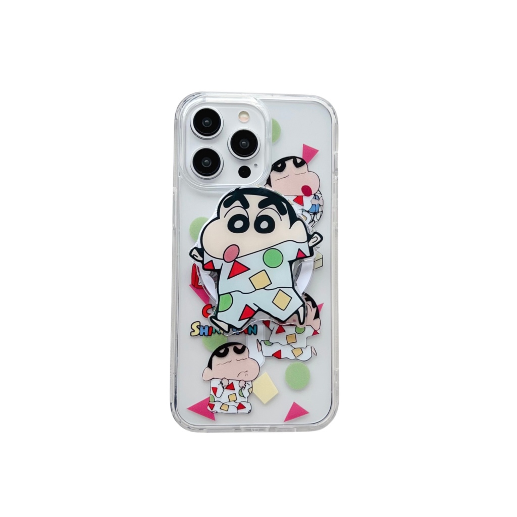 เคสโทรศัพท์มือถืออะคริลิค กันกระแทก ลายการ์ตูนชินจัง สําหรับ iPhone 15Plus 15 14 13 12 11 X 8P 7P 7