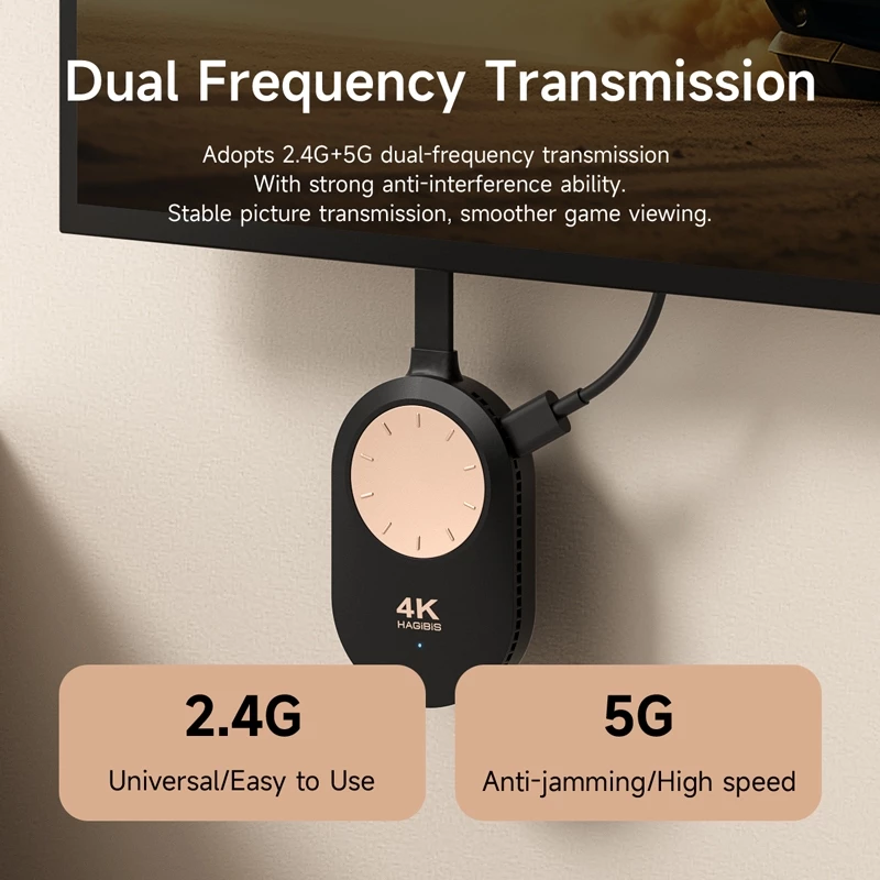 Hagibis ไร้สาย HDMI-ใช้งานร่วมกับจอแสดงผล Dongle อะแดปเตอร์ 4K @ 60Hz Wireless Extender สําหรับแล็ปท็อป PC สมาร์ทโฟน HDTV โปรเจคเตอร์ iOS thumbnail 6