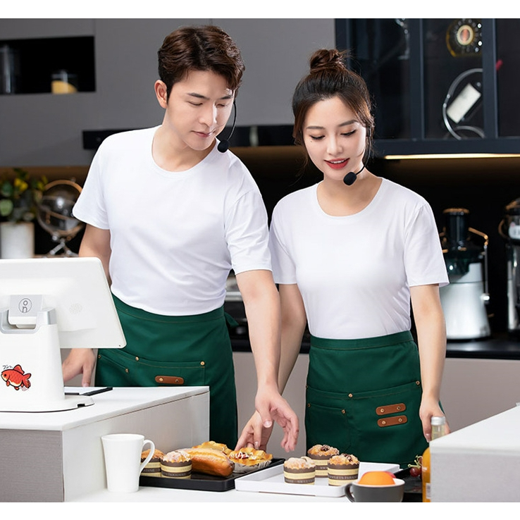 ชุดพนักงานเสิร์ฟ ผ้าแคนวาส กันน้ํา พร้อมกระเป๋า 10 สี ขนาด 53*65 ซม. สําหรับพนักงานเสิร์ฟ 1 ชิ้น - รูปที่ 5