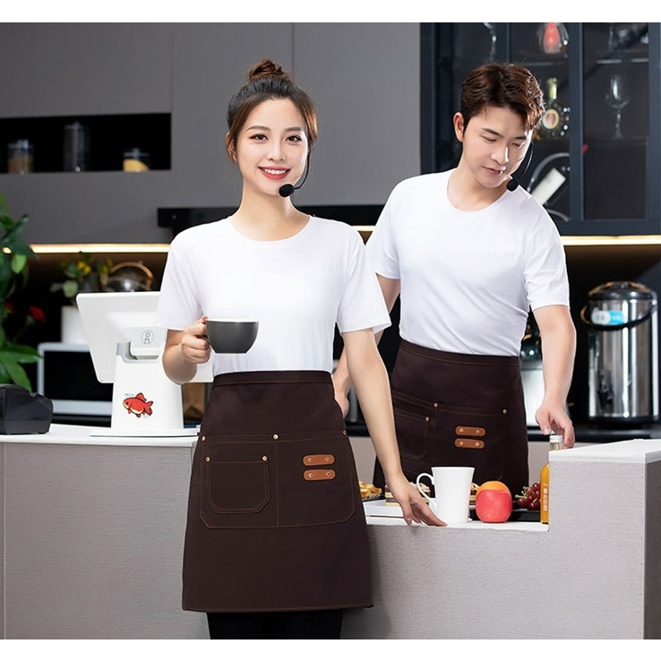 ชุดพนักงานเสิร์ฟ ผ้าแคนวาส กันน้ํา พร้อมกระเป๋า 10 สี ขนาด 53*65 ซม. สําหรับพนักงานเสิร์ฟ 1 ชิ้น - รูปที่ 2