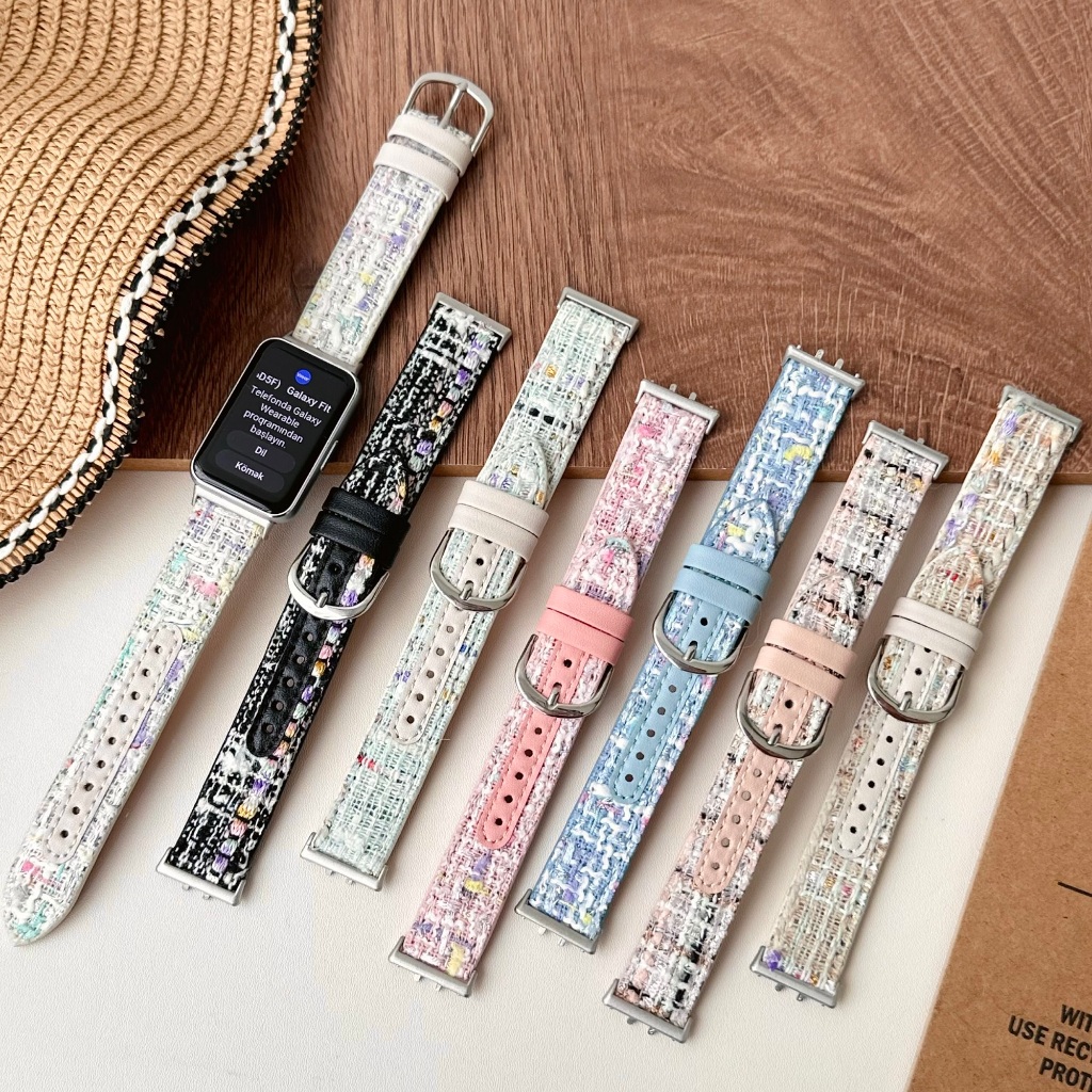 สายนาฬิกาข้อมือหนัง ขนสัตว์ สําหรับ Samsung Galaxy fit 3 Fit3 Samsung fit 3 Samsung Galaxy Fit3