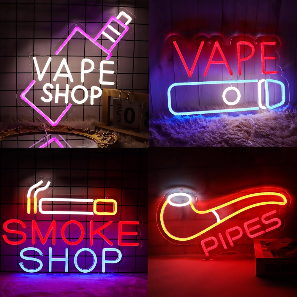 Vape Shop ป้ายไฟนีออน Led 5V แฮนด์เมด สําหรับตกแต่งบ้าน บาร์ ผับ เลานจ์สูบบุหรี่ ปาร์ตี้