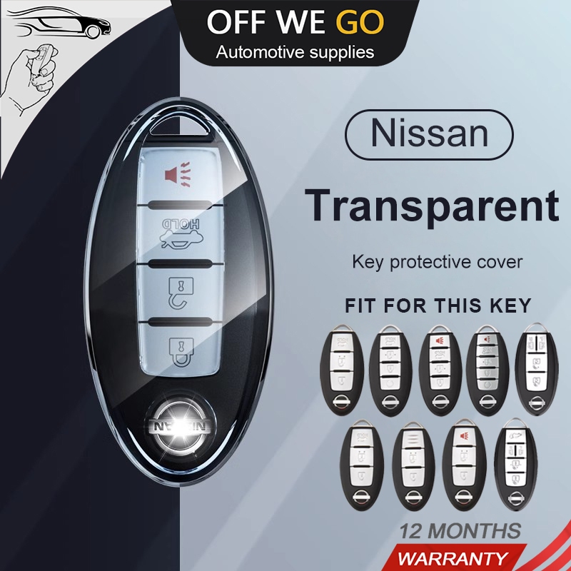 รีโมตกุญแจรถยนต์ TPU 3 4 5ปุ่ม อุปกรณ์เสริม สําหรับ Nissan Altima Armada Gt-r Maxima Murano Patrol Rogue Leaf Versa 370Z Sentra