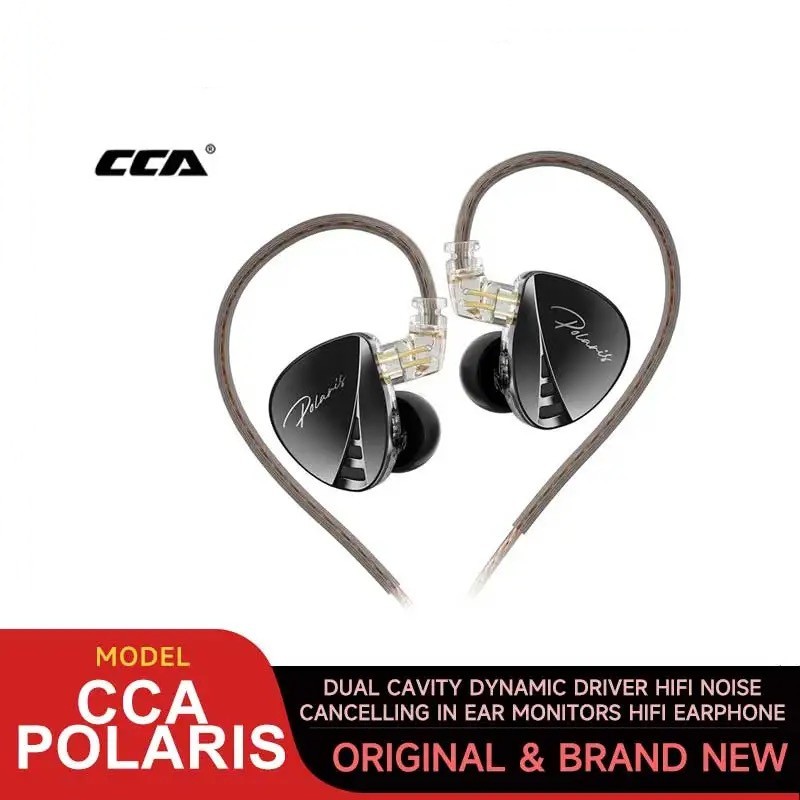 Cca Polaris หูฟังอินเอียร์ ไดนามิก ตัดเสียงรบกวน Hifi พร้อมสายเคเบิล ถอดออกได้