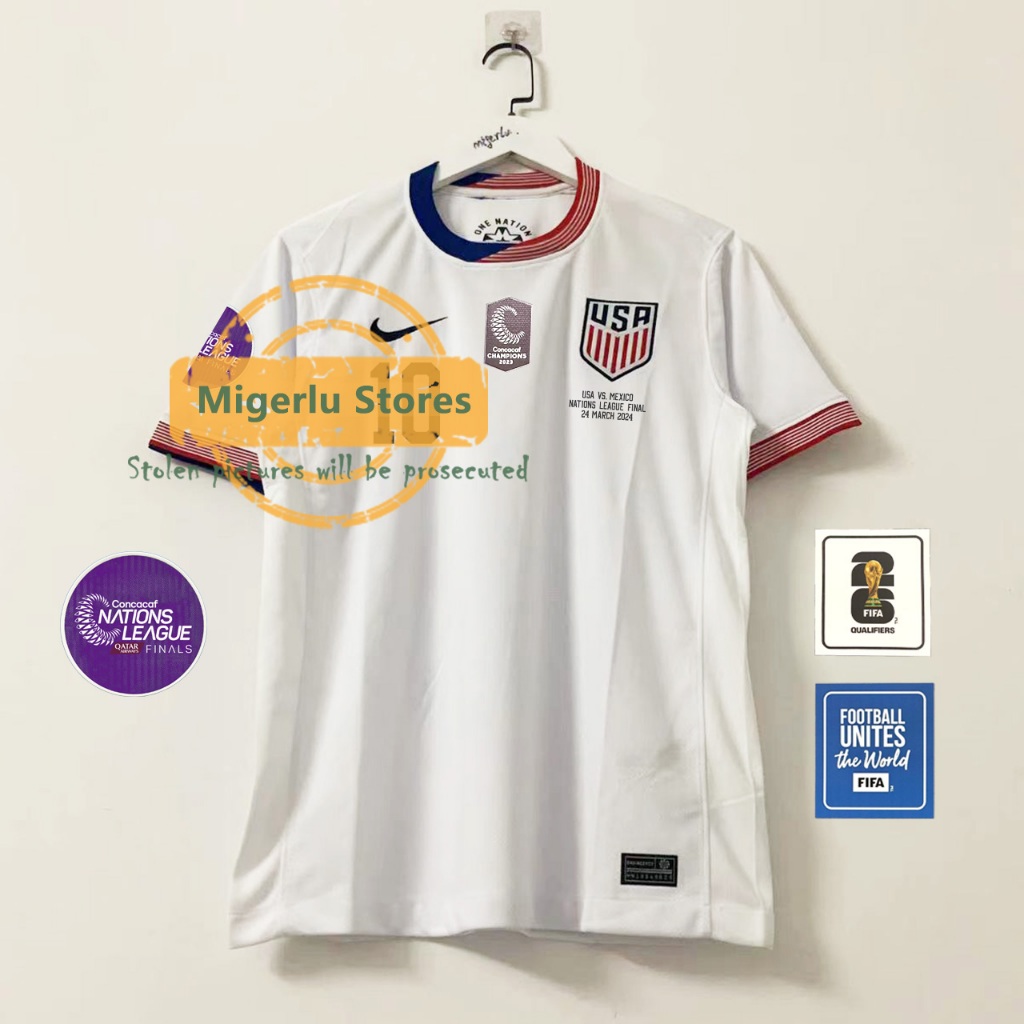 แฟน ๆ ฉบับที่ 24/25 USA home Concacaf Nations league finals jersey S-4XL