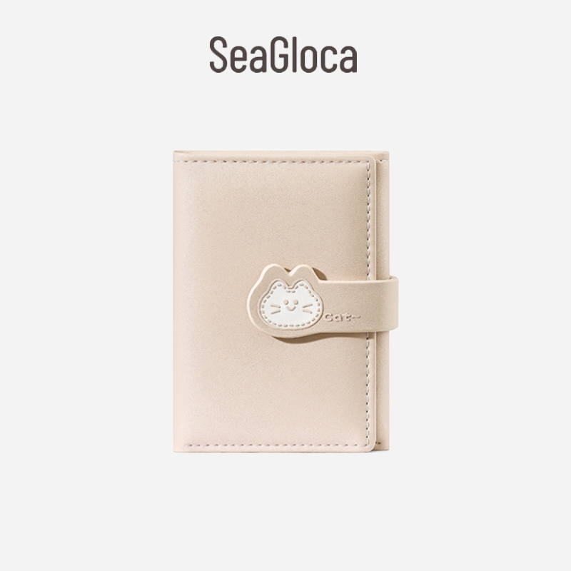 Seagloca ใหม่ กระเป๋าสตางค์แฟชั่น ใบเล็ก ลายการ์ตูน พับได้ มีหลายช่อง สําหรับสตรี No 1794
