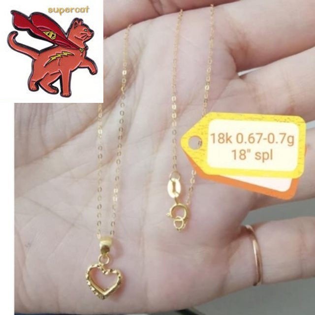 สร้อยคอหัวใจ Pawnable Gold 18K Saudi