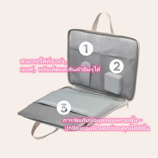 กระเป๋าใส่แล็ปท็อป หนัง PU กันน้ํา ขนาดใหญ่ จุของได้เยอะ 13.3 14 15.6 16 นิ้ว กันกระแทก ลายการ์ตูนน่ารัก