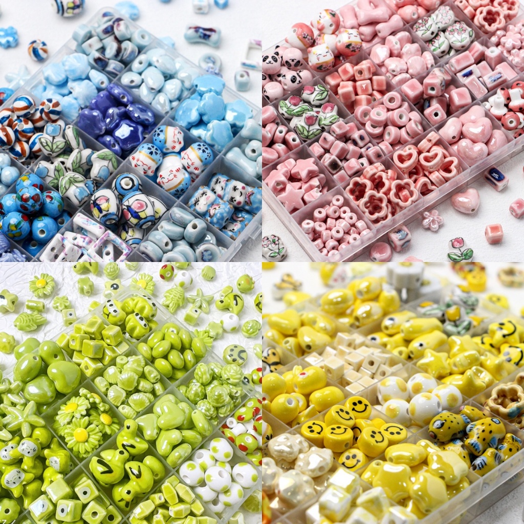 5 ชิ ้ นน ่ ารักมือวาดเซรามิค Dove Star ปลาน ้ อยหลวมลูกปัดสําหรับ DIY สร ้ อยข ้ อมือลูกปัดวัสดุ
