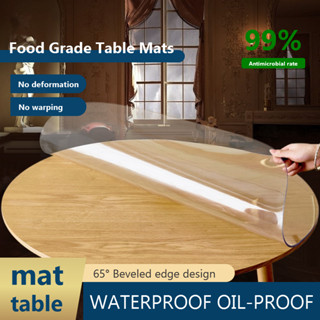 พีวีซีรอบผ้าปูโต๊ะกันน้ําน้ํามันหลักฐานต่อต้านลวกโปร่งใสตารา…