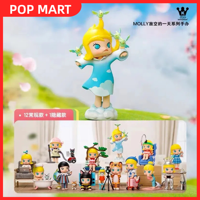 Popmart MOLLY กล่องสุ่ม โมเดลตุ๊กตา One Day Jasmine series A Kawaii สําหรับแฟนสาว